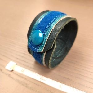 Teal cuff bracelet